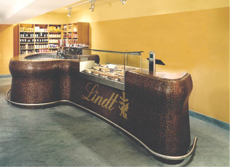 Verkaufsvitrine Lindt